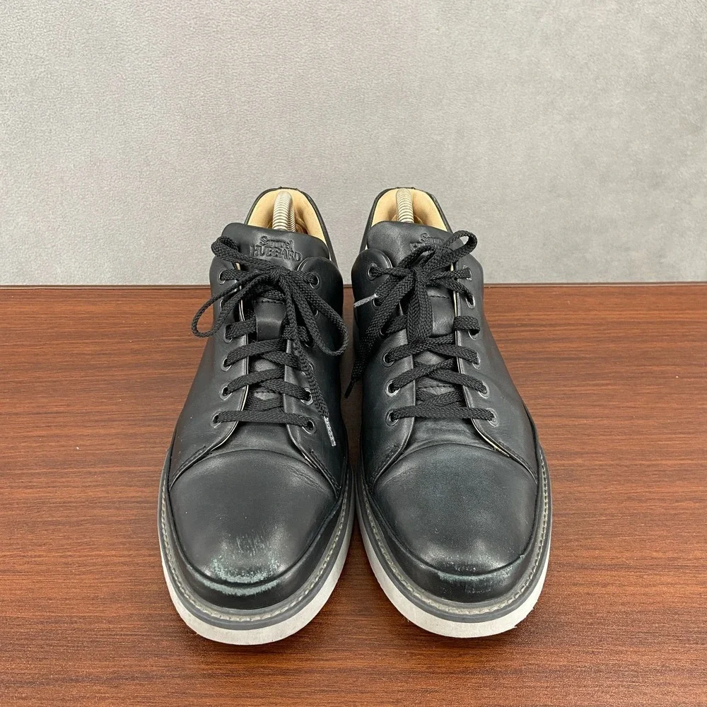 Samuel Hubbard Fast M1300-008 Mens 9 M‎ Dress Shoes Black Leather Lace Up Oxford